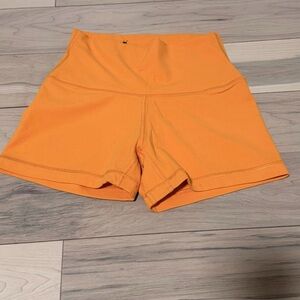 Aritzia Vibrant Orange High-Waist Shorts